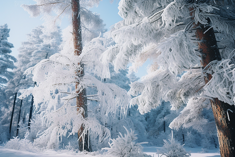 大雪风光美景浪漫摄影图
