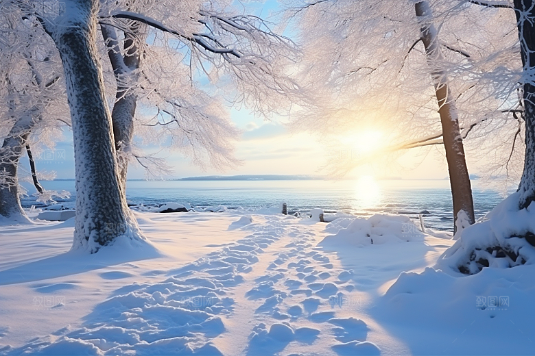 大雪风光高清冬季摄影图