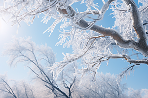 大雪风光户外美景摄影图