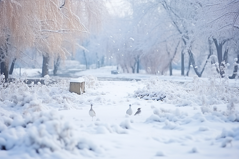 大雪风光环境自然摄影图