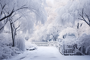 大雪风光高清环境摄影图