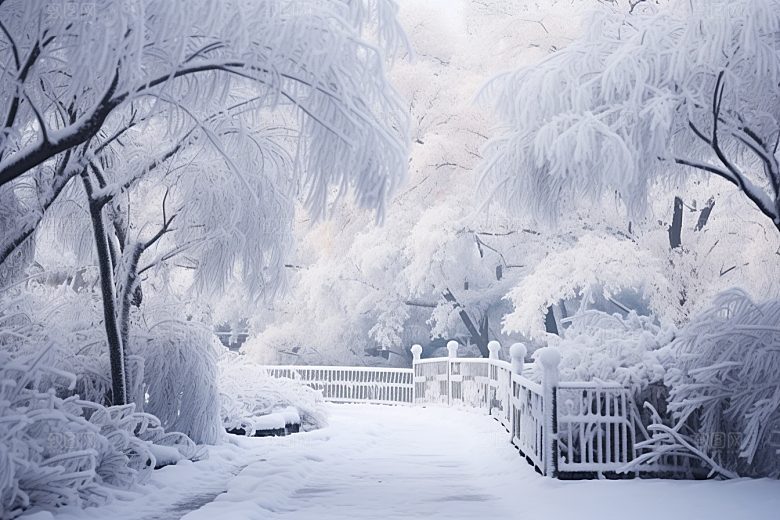 大雪风光高清环境摄影图