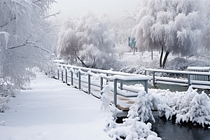 大雪风光冬季环境摄影图