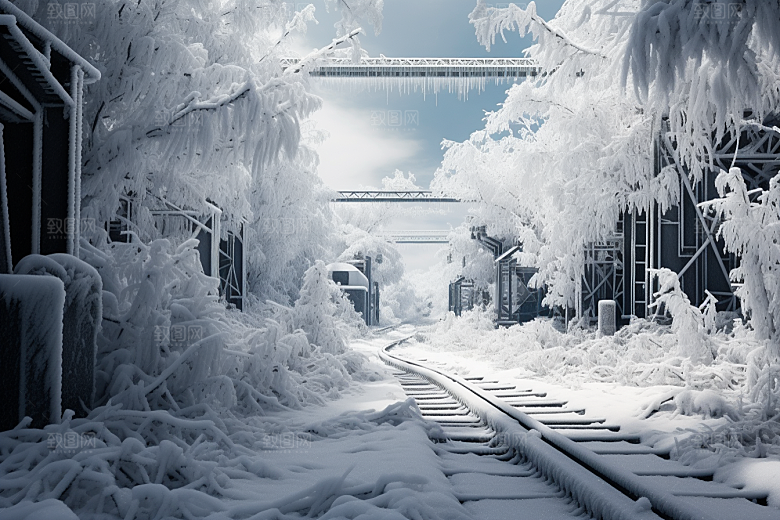 大雪风光景色唯美摄影图