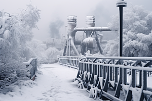大雪风光室外景色摄影图
