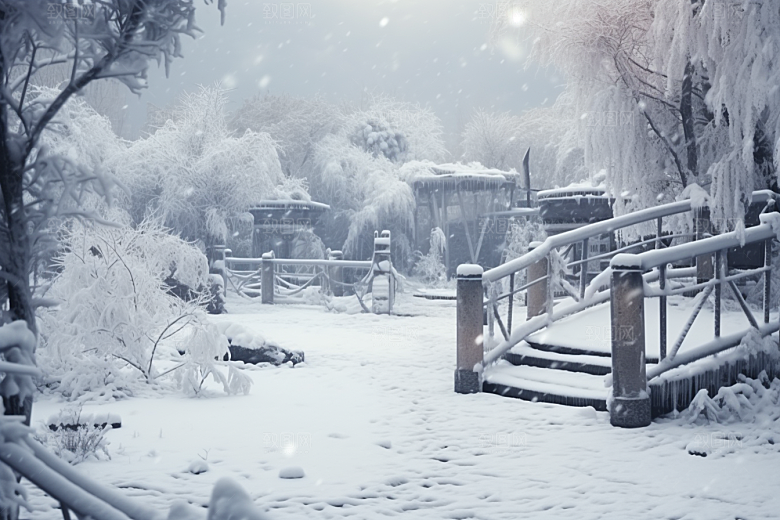 大雪风光景色冬季摄影图
