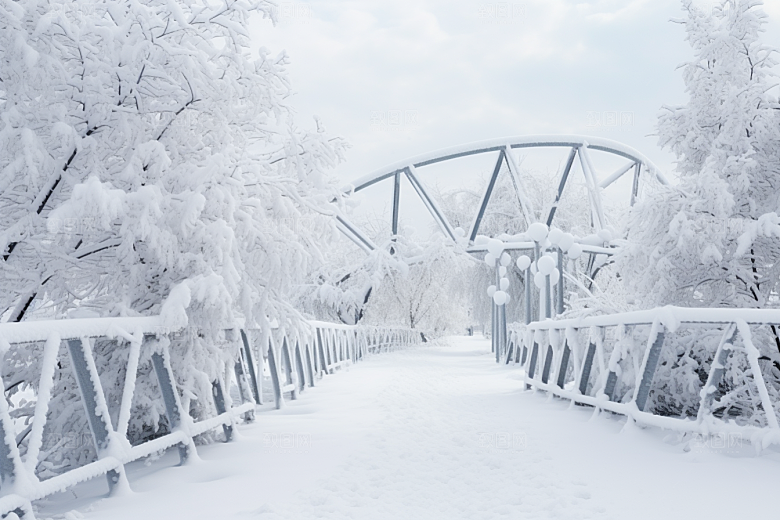 大雪风光冬天景色摄影图