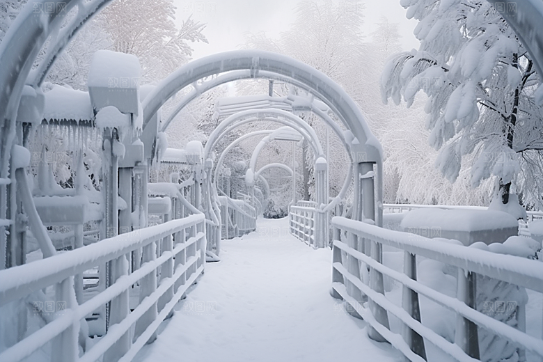 大雪风光户外唯美摄影图