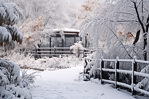 大雪风光自然室外摄影图