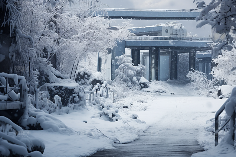 大雪风光高清户外摄影图