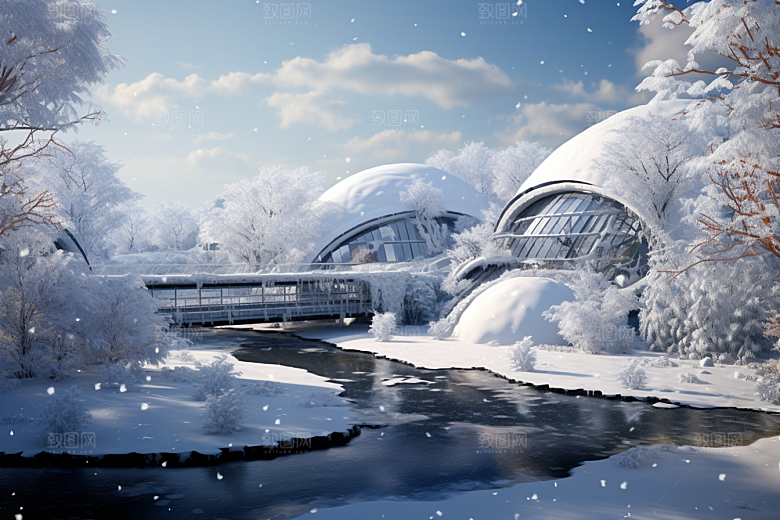 大雪风光室外自然摄影图