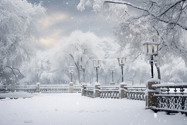 大雪风光高清景色摄影图