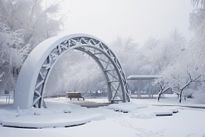 大雪风光自然冬季摄影图