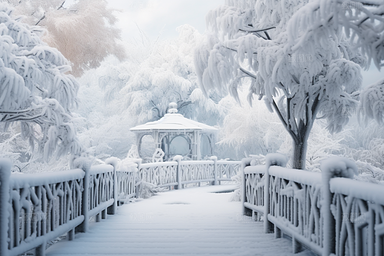 大雪风光户外冬天摄影图