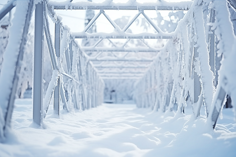 大雪风光冬天室外摄影图