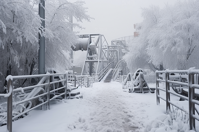 大雪风光室外寒冷摄影图