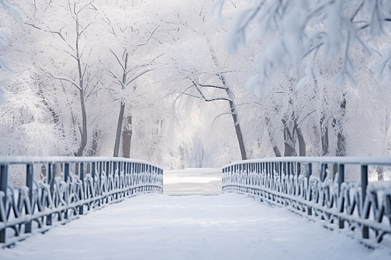 大雪风光唯美景色摄影图