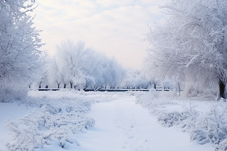 大雪风光唯美室外摄影图