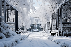 大雪风光自然环境摄影图