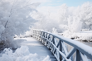 大雪风光唯美自然摄影图