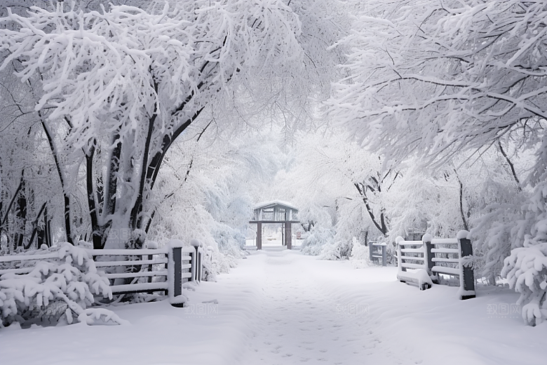 大雪风光景色室外摄影图