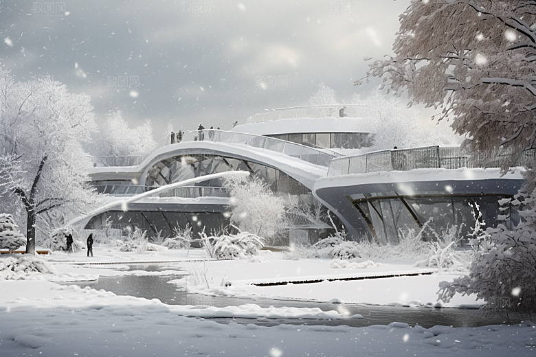 大雪风光景色冬季摄影图