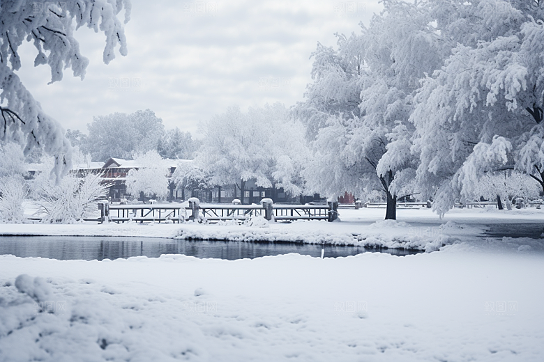 大雪风光高清冬季摄影图
