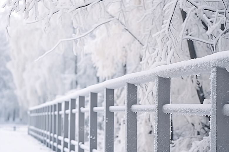 大雪风光自然冬季摄影图