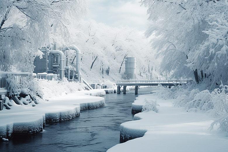 大雪风光唯美室外摄影图