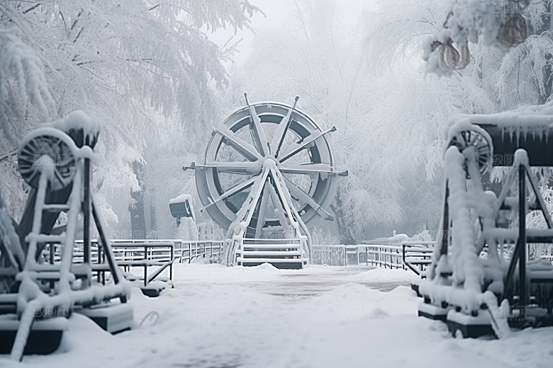 大雪风光唯美自然摄影图