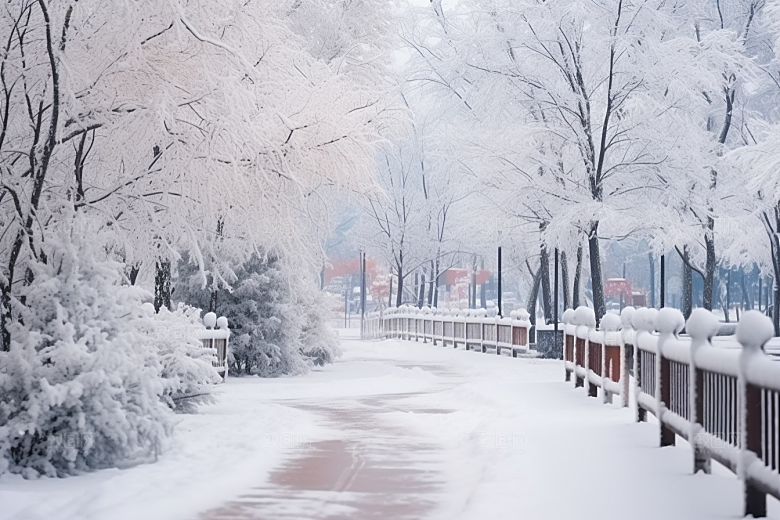 大雪风光户外冬天摄影图