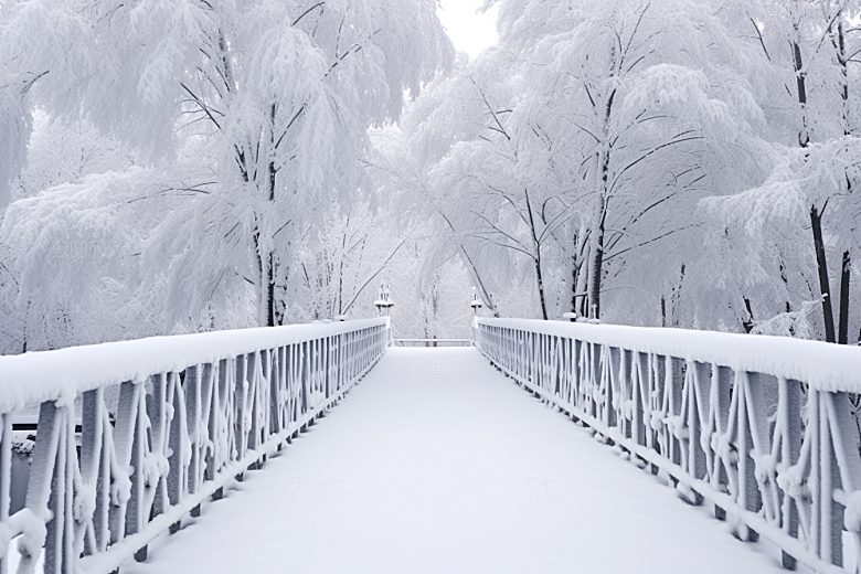 大雪风光唯美冬季摄影图