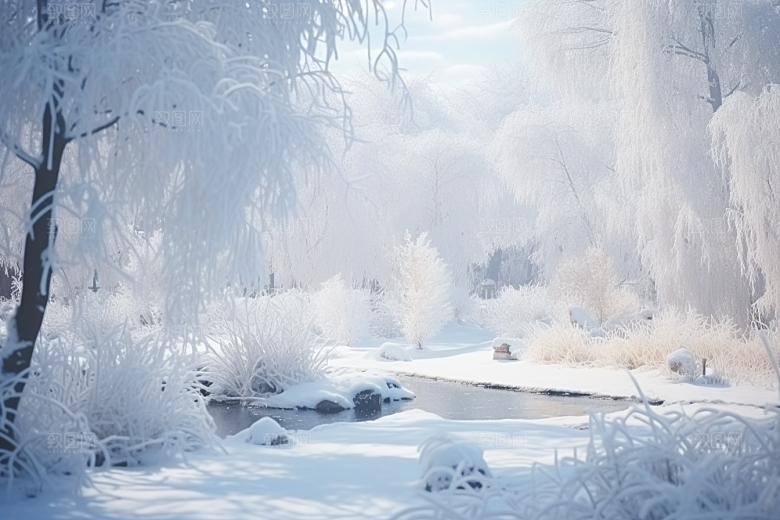 大雪风光景色冬天摄影图