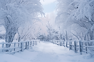 大雪风光户外环境摄影图