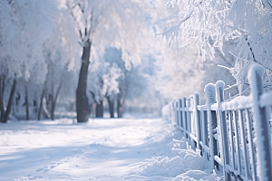 大雪风光自然景色摄影图