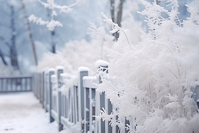 大雪风光唯美冬天摄影图