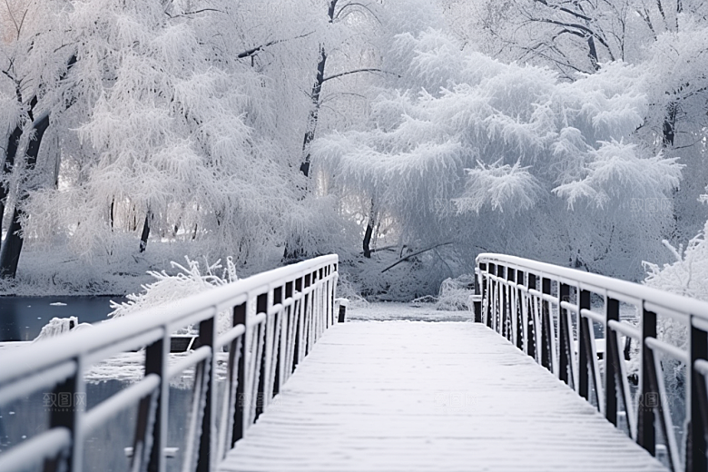 大雪风光景色自然摄影图