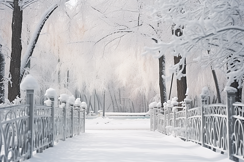 大雪风光高清室外摄影图
