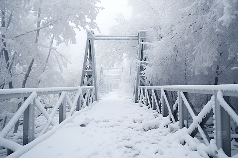 大雪风光户外冬天摄影图