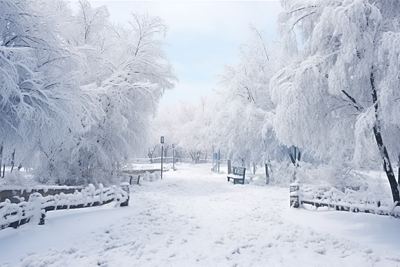 大雪风光环境自然摄影图