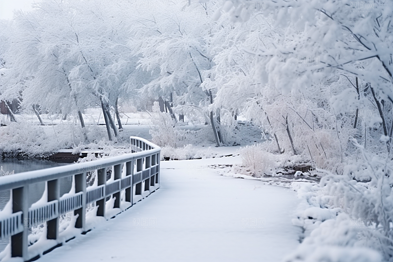大雪风光户外唯美摄影图