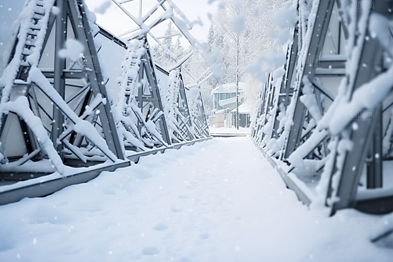 大雪风光冬天景色摄影图