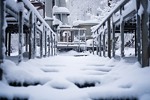 大雪风光冬季户外摄影图