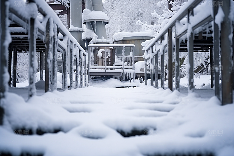 大雪风光冬季户外摄影图