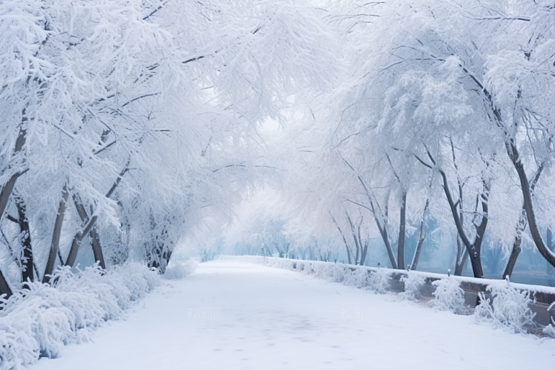大雪风光户外环境摄影图