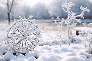 大雪风光唯美户外摄影图