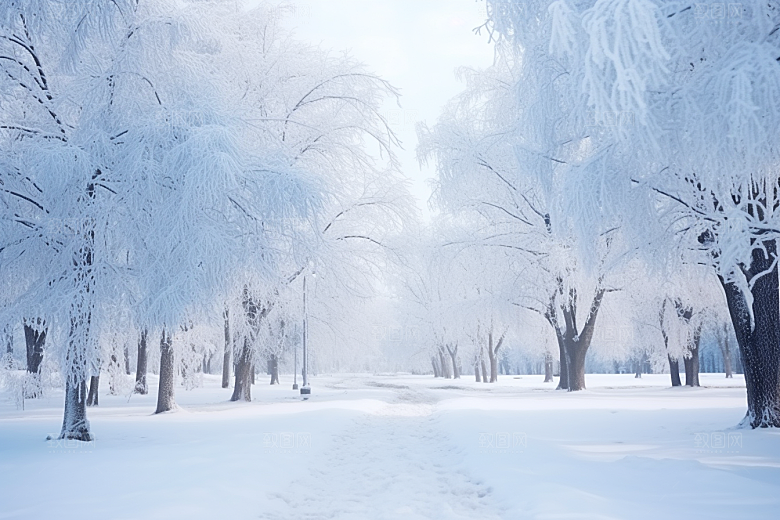 大雪风光室外景色摄影图