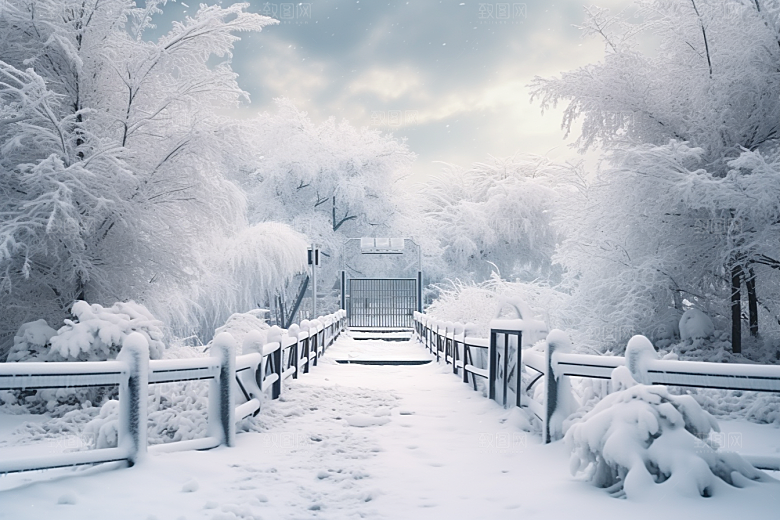 大雪风光高清冬季摄影图