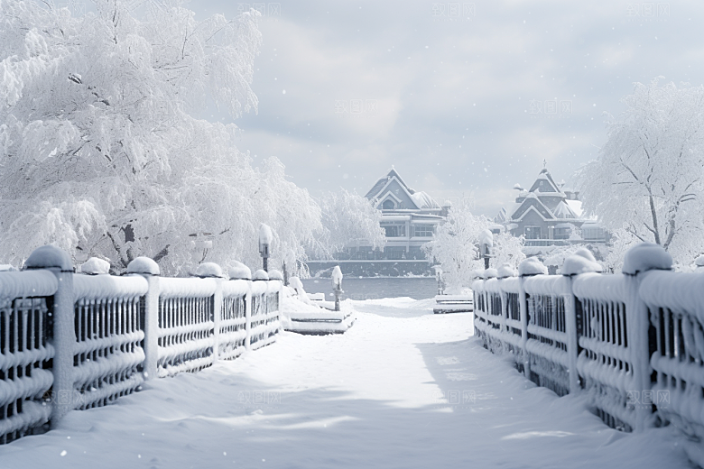 大雪风光高清景色摄影图