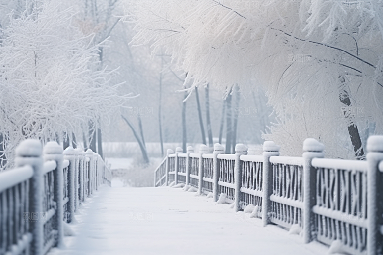 大雪风光景色唯美摄影图